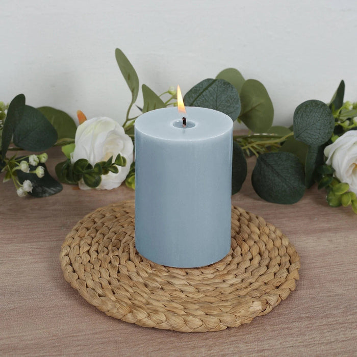 12 Round Dripless Unscented Pillar Candles