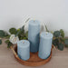 12 Round Dripless Unscented Pillar Candles