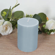 12 Round Dripless Unscented Pillar Candles