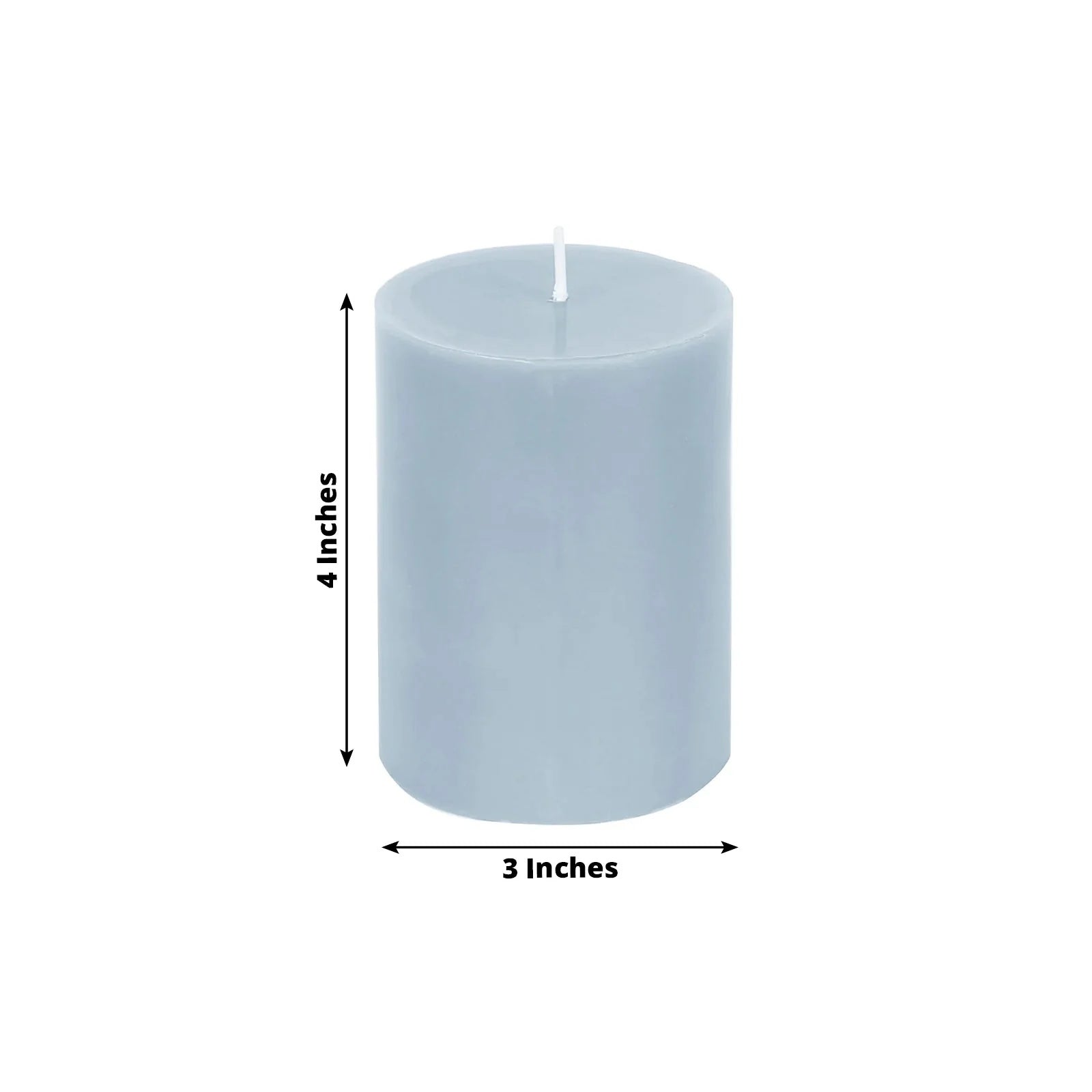 12 Round Dripless Unscented Pillar Candles