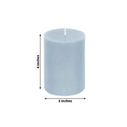 12 Round Dripless Unscented Pillar Candles