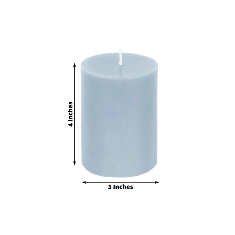12 Round Dripless Unscented Pillar Candles