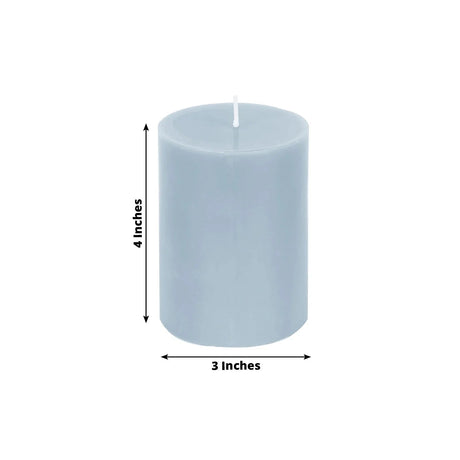 12 Round Dripless Unscented Pillar Candles