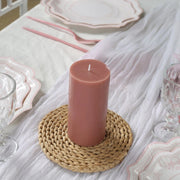 12 Round Dripless Unscented Pillar Candles