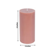 12 Round Dripless Unscented Pillar Candles