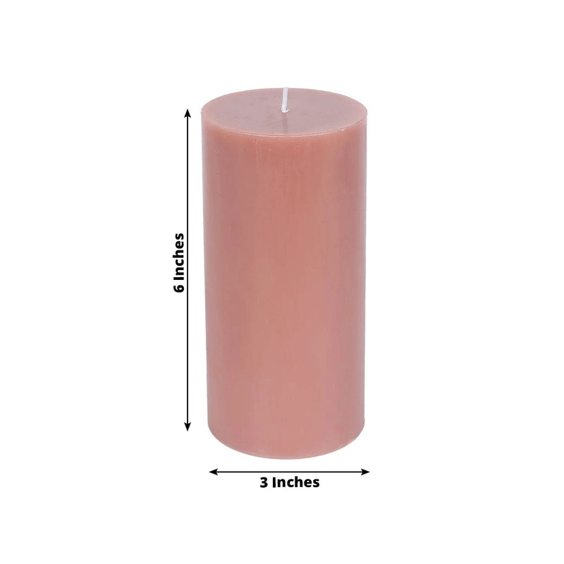 12 Round Dripless Unscented Pillar Candles