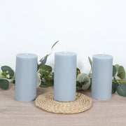 12 Round Dripless Unscented Pillar Candles