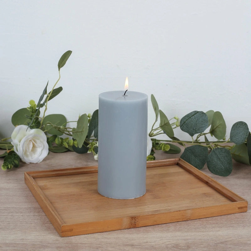 12 Round Dripless Unscented Pillar Candles