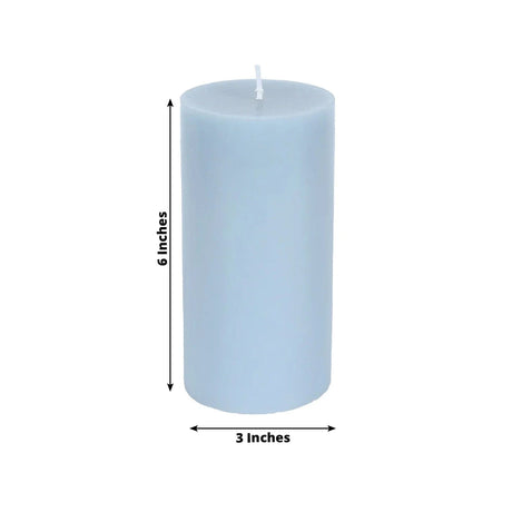12 Round Dripless Unscented Pillar Candles