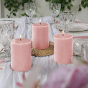 12 Round Dripless Unscented Pillar Candles
