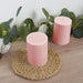 12 Round Dripless Unscented Pillar Candles
