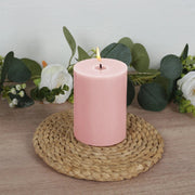 12 Round Dripless Unscented Pillar Candles