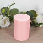 12 Round Dripless Unscented Pillar Candles