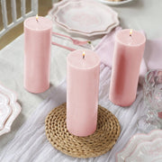 12 Round Dripless Unscented Pillar Candles