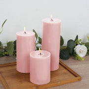 12 Round Dripless Unscented Pillar Candles