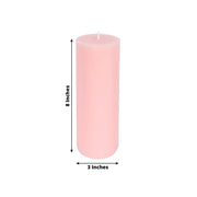 12 Round Dripless Unscented Pillar Candles