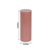 12 Round Dripless Unscented Pillar Candles