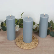 12 Round Dripless Unscented Pillar Candles