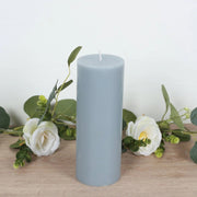 12 Round Dripless Unscented Pillar Candles