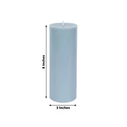 12 Round Dripless Unscented Pillar Candles