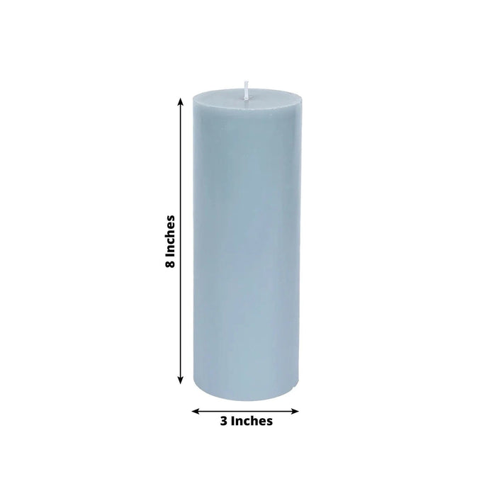 12 Round Dripless Unscented Pillar Candles