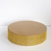 12" Round Metal Pedestal Cake Stand with Rhinestones