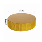 12" Round Metal Pedestal Cake Stand with Rhinestones