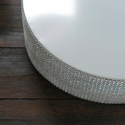 12" Round Metal Pedestal Cake Stand with Rhinestones