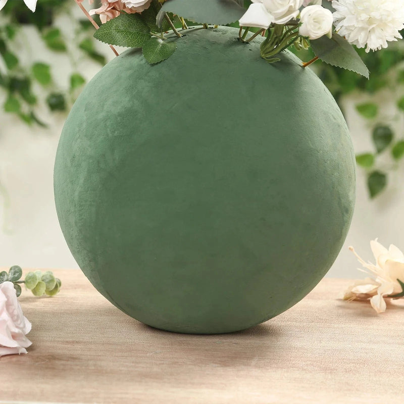 12" Round Wet Foam Ball DIY Floral Decorations - Green FOAM_ARTI_BALL01_12