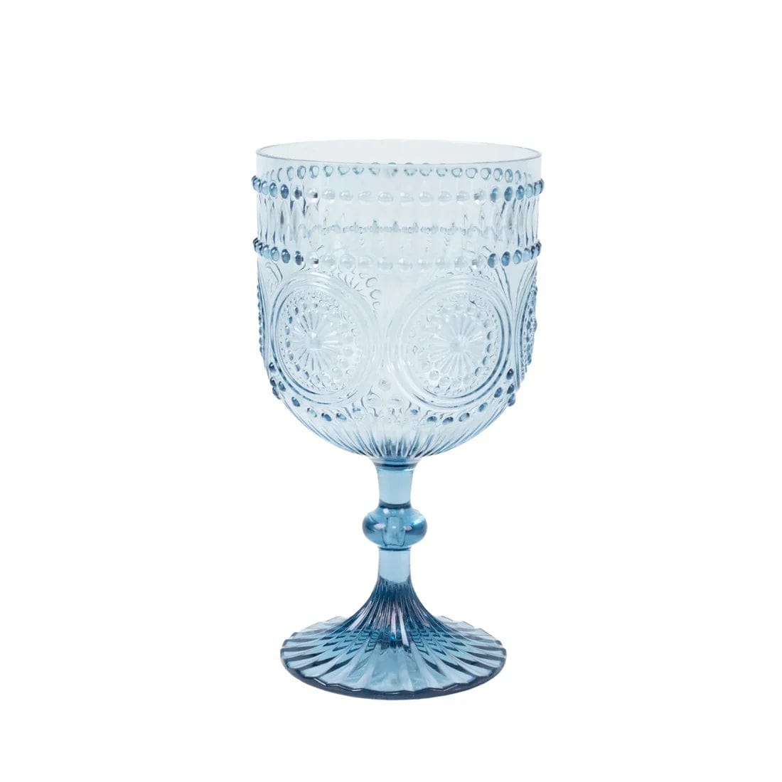 12 Shatterproof 15oz Plastic Wine Glasses with Embossed Floral Pattern DSP_CUWN015_15_086_PK12
