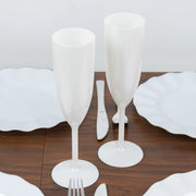 12 Shatterproof 6 oz Plastic Champagne Flutes