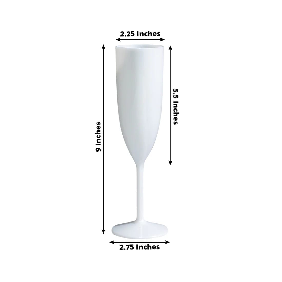12 Shatterproof 6 oz Plastic Champagne Flutes