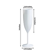 12 Shatterproof 6 oz Plastic Champagne Flutes