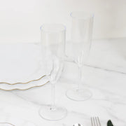 12 Shatterproof 6 oz Plastic Champagne Flutes - Clear DSP_CUCP012_6_CLR
