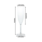 12 Shatterproof 6 oz Plastic Champagne Flutes - Clear DSP_CUCP012_6_CLR