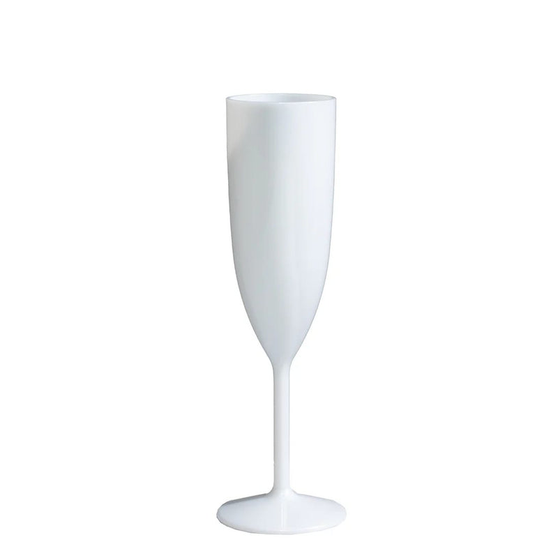 12 Shatterproof 6 oz Plastic Champagne Flutes DSP_CUCP012_6_PRWHT