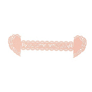 12 Shimmery Laser Cut Heart Paper Napkin Rings with Lace Pattern NAP_RING_PAP05_046