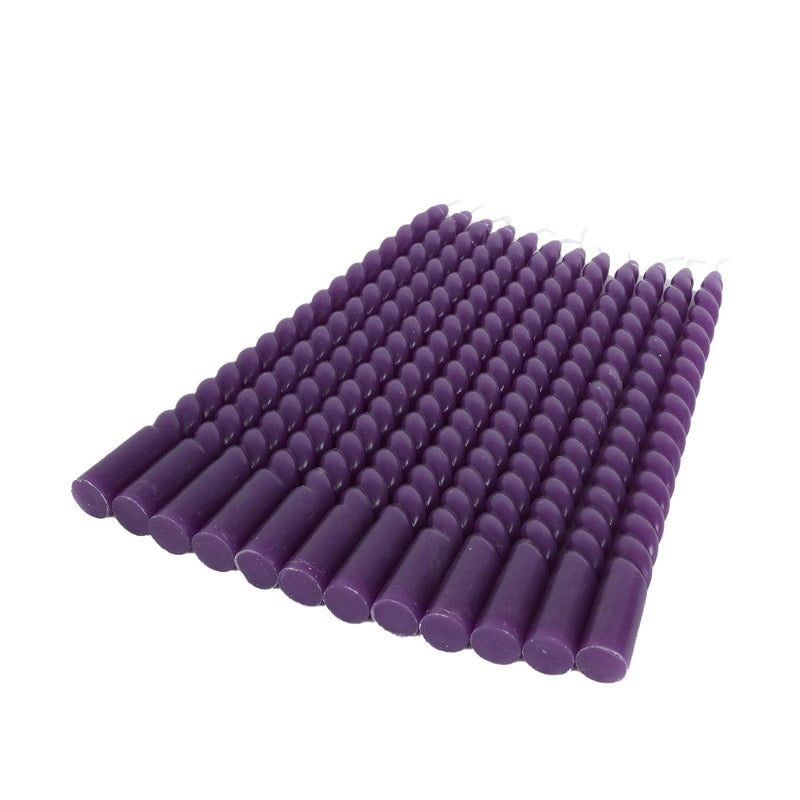 12 Spiral 11" Long Unscented Premium Wax Taper Candles