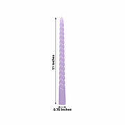 12 Spiral 11" Long Unscented Premium Wax Taper Candles
