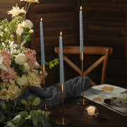 12 Spiral 11" Long Unscented Premium Wax Taper Candles