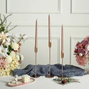 12 Spiral 11" Long Unscented Premium Wax Taper Candles