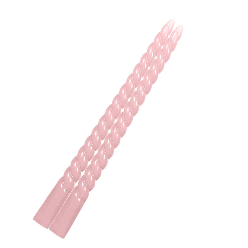 12 Spiral 11" Long Unscented Premium Wax Taper Candles CAND_TP08_PINK