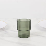 12 Stackable Ribbed Reusable Plastic Cups