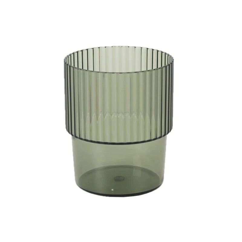 12 Stackable Ribbed Reusable Plastic Cups DSP_CUCT008_7_HUNT