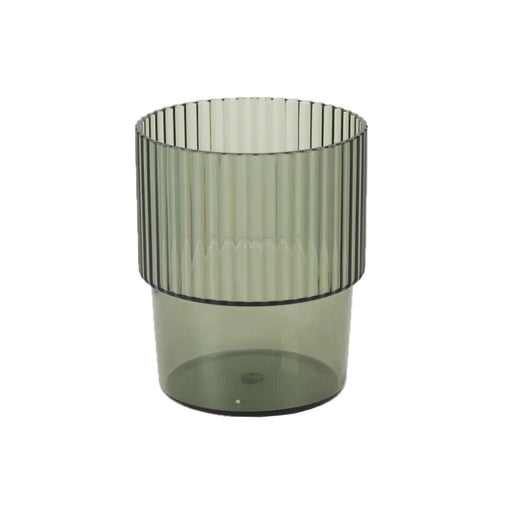 12 Stackable Ribbed Reusable Plastic Cups DSP_CUCT008_7_HUNT