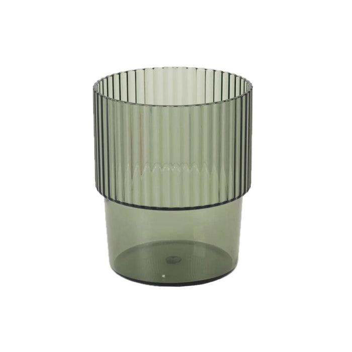 12 Stackable Ribbed Reusable Plastic Cups DSP_CUCT008_7_HUNT