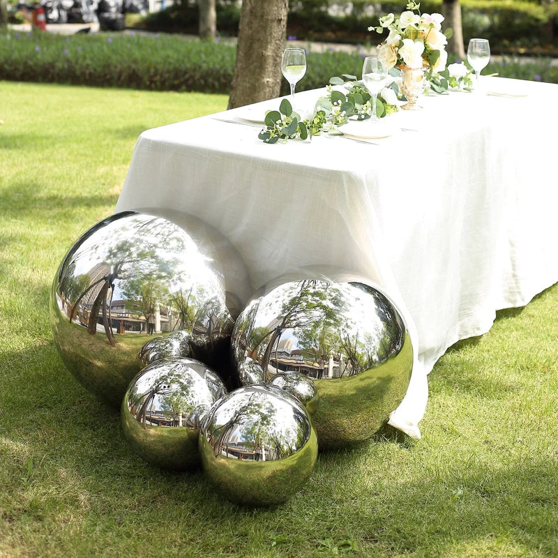 12" Stainless Steel Gazing Globe Reflective Mirror Ball