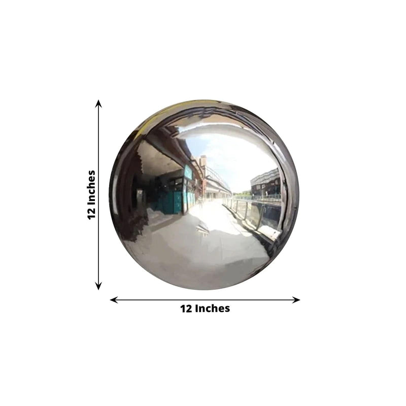 12" Stainless Steel Gazing Globe Reflective Mirror Ball