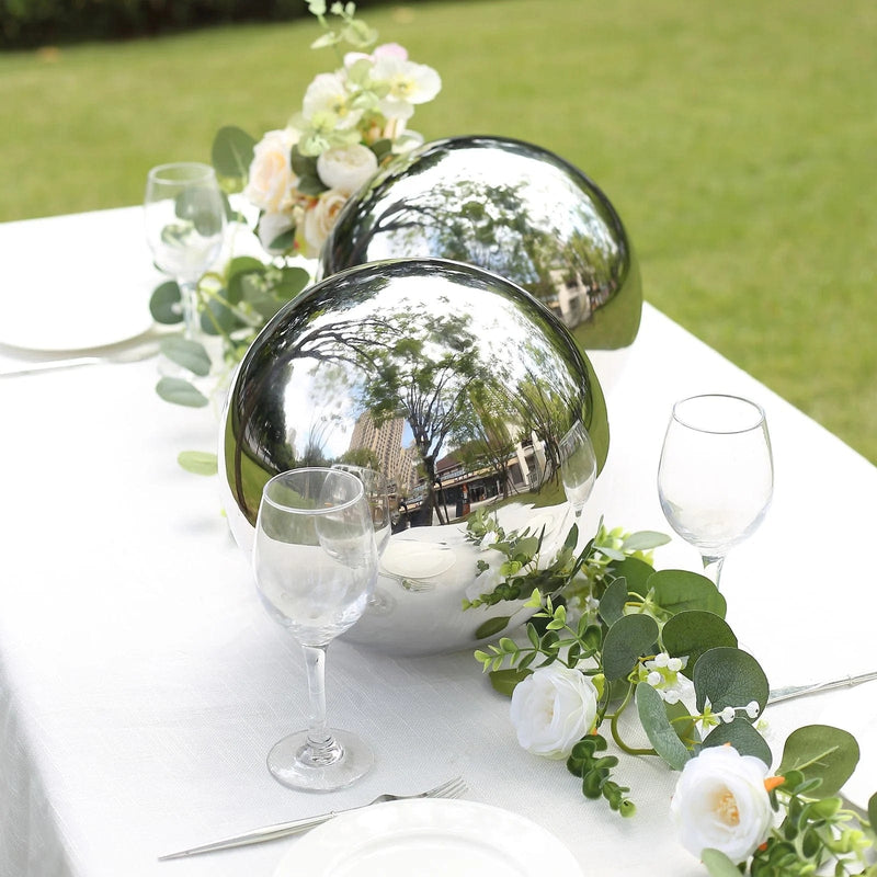 12" Stainless Steel Gazing Globe Reflective Mirror Ball