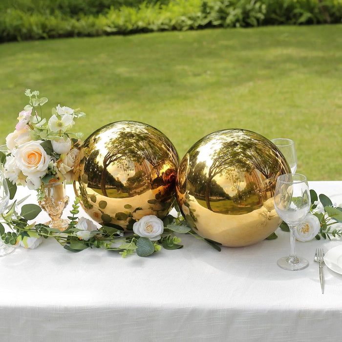 12" Stainless Steel Gazing Globe Reflective Mirror Ball